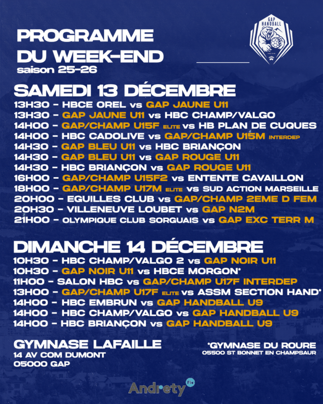 Programme du we 2 Programme du we 2