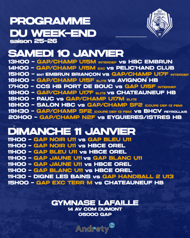 Programme du we 2 Programme du we 2